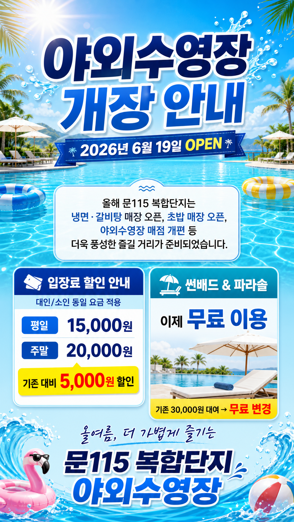 2026 야외수영장 개장 안내