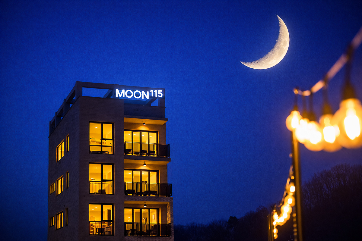 moon115 야경과 달 — 용인 모현