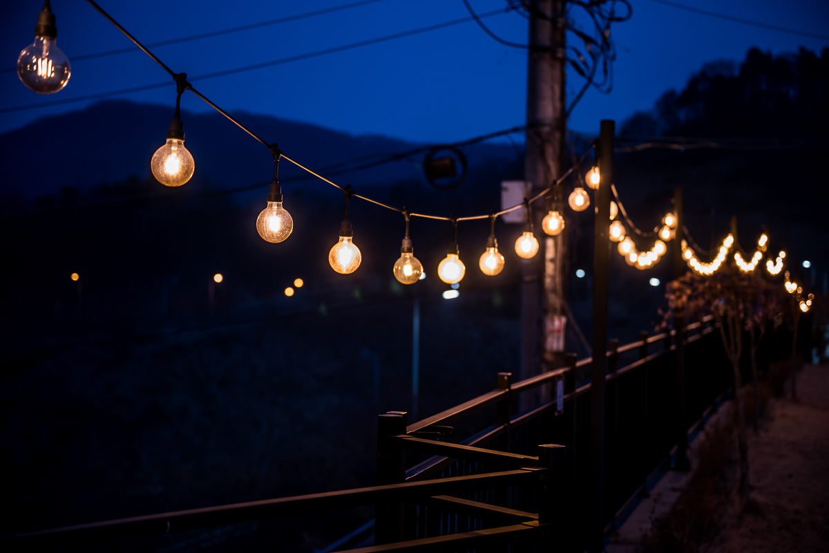 야외 전구 조명 풍경 2